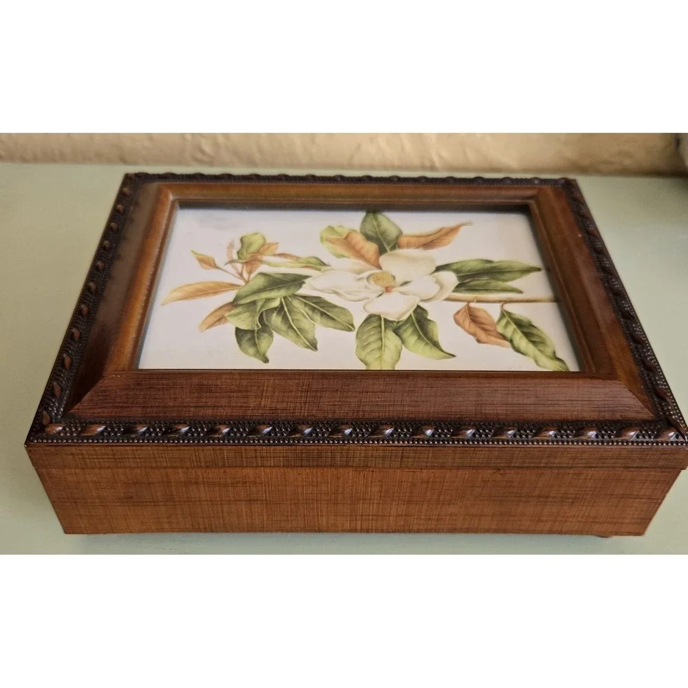 Jewelry Music Box Vintage Framed Art Ava Freeman Still Life